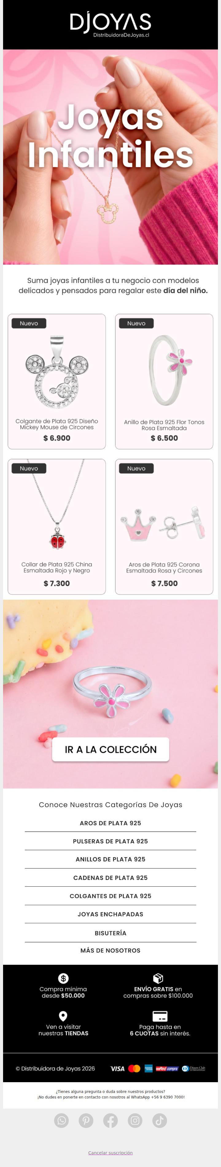 Joyas infantiles para tu próximo pedido
