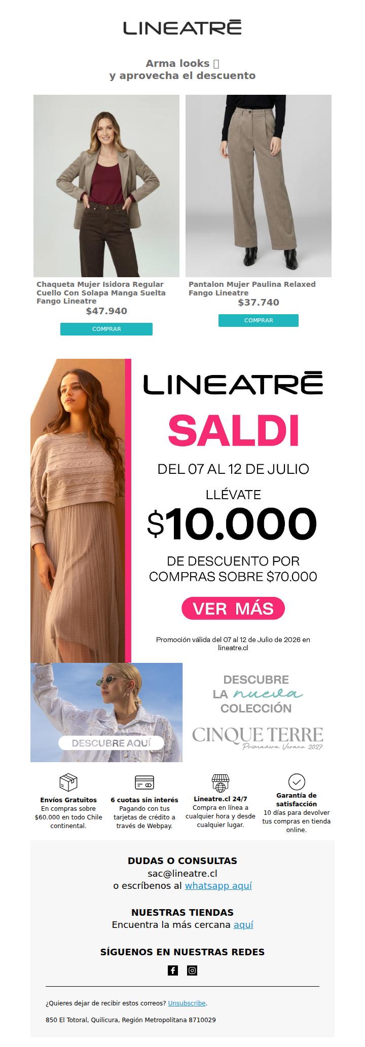 Arma tu look y llévate $10.000 de descuento🇮🇹