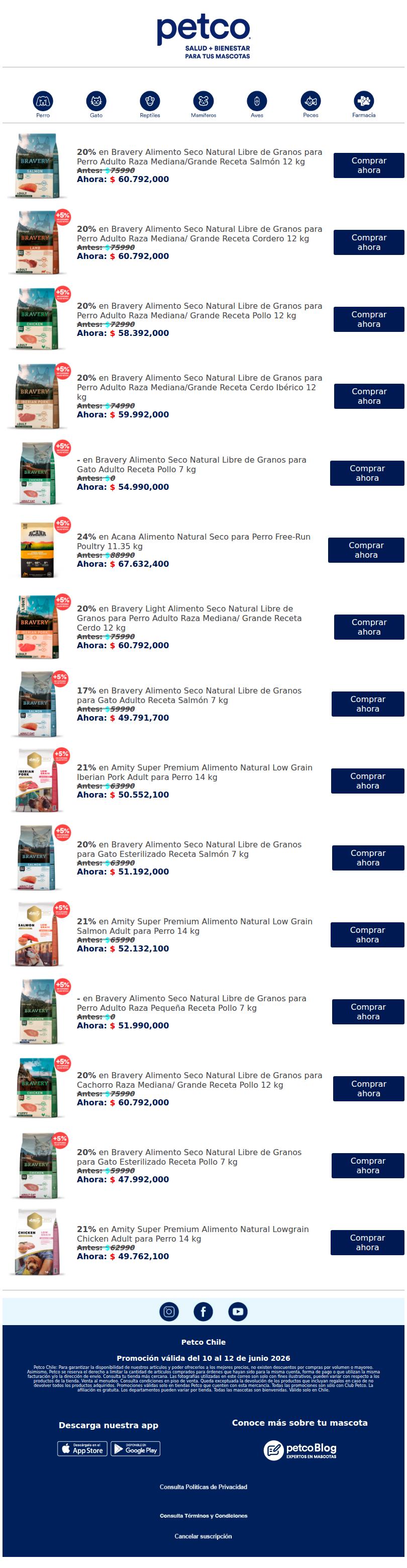 🛒Bravery, Acana,Amity,Orijen y más...😍