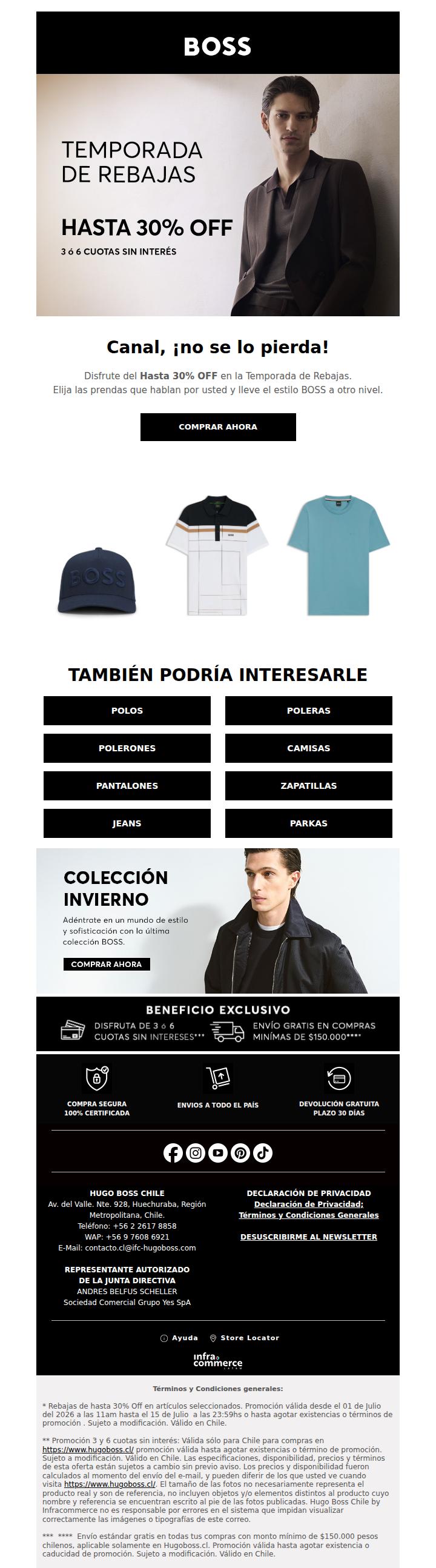 Aproveche Hasta 30% OFF en la Temporada de Rebajas