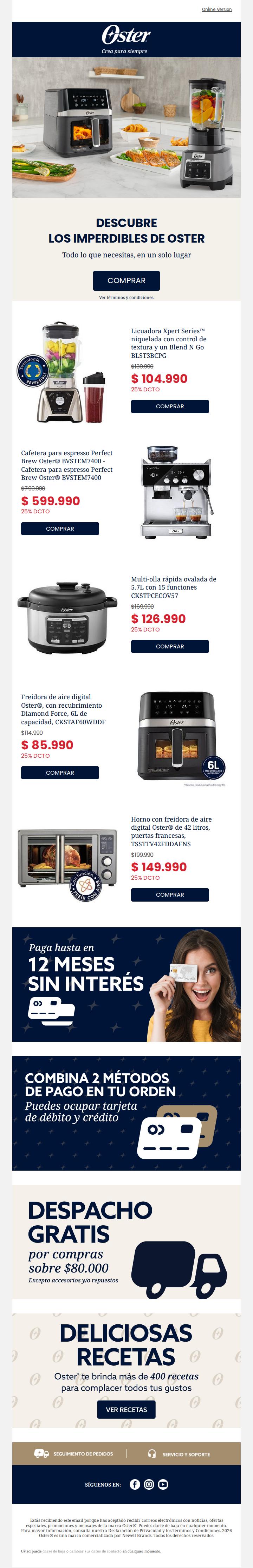 Última oportunidad, Imperdibles hasta 25% 🔥