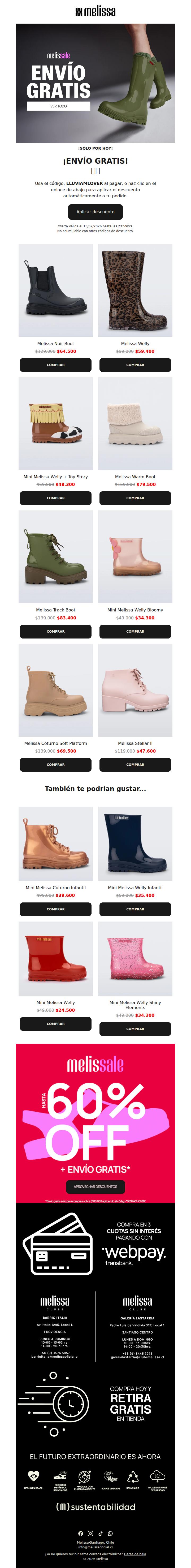 Prepárate para la lluvia con envío gratis ☔️