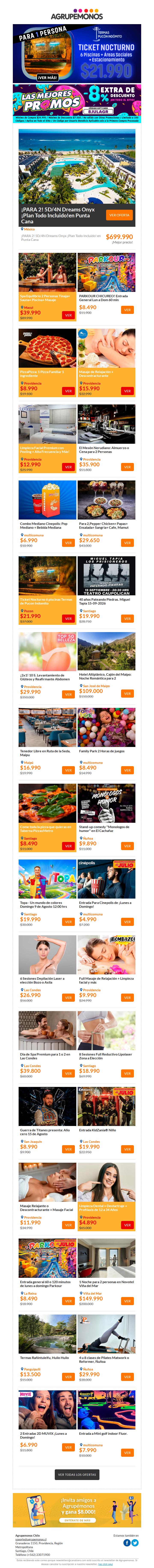 ¡Disfruta desde $21.990!✨ 6 Piscinas + Áreas Sociales ❯❯ -8% OFF