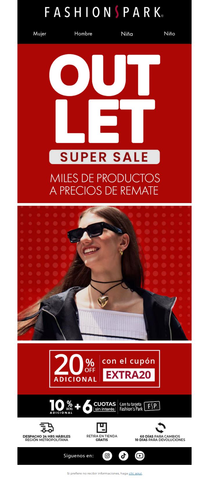 ¡Remate Outlet! 💣