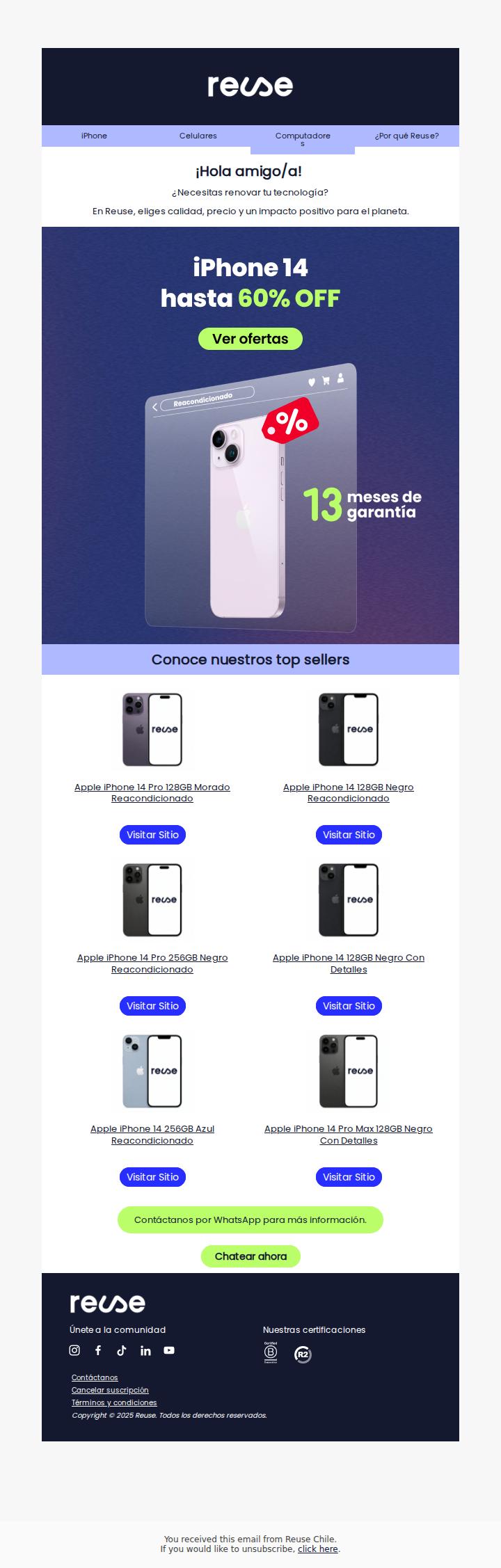 ¡Aprovecha el 60% de descuento! 📱