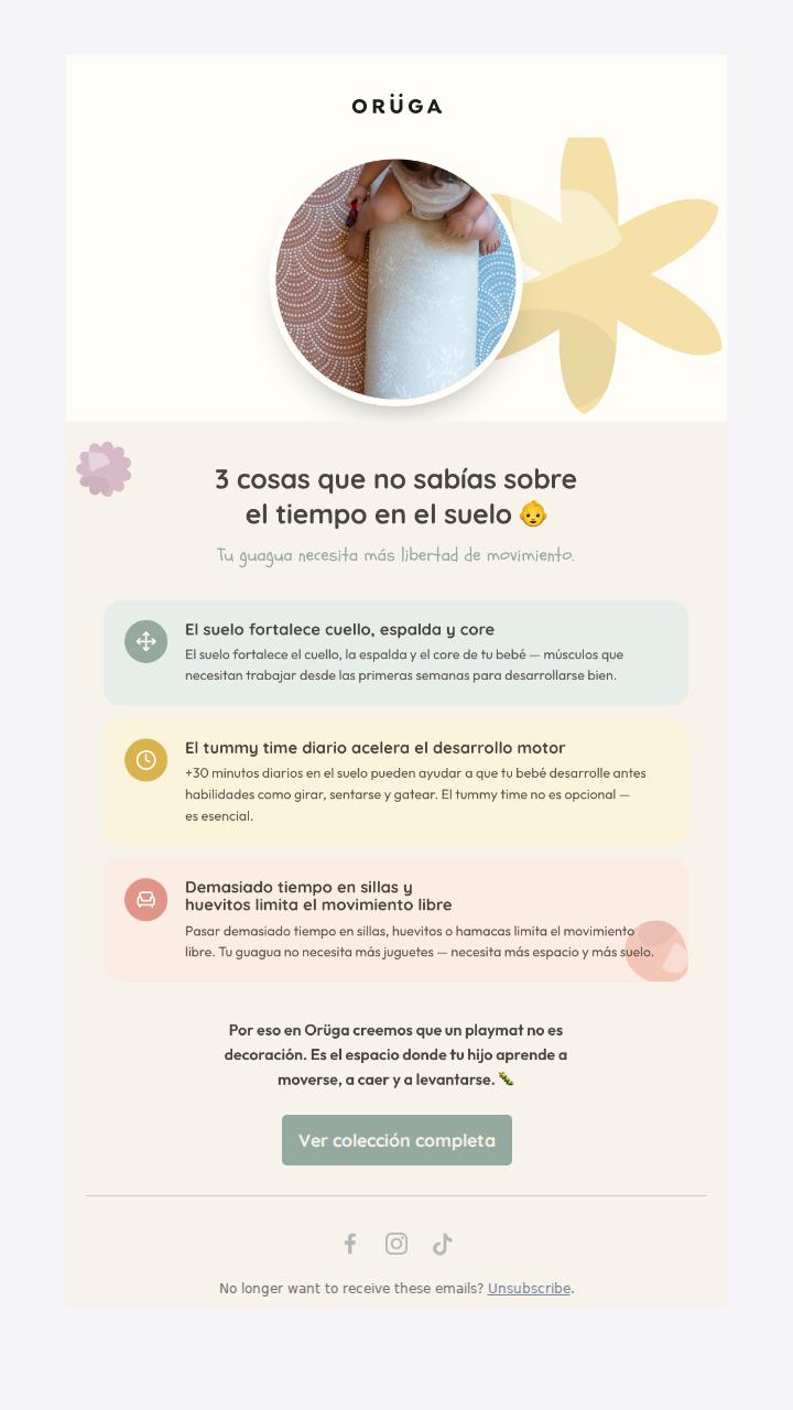 Tu guagua necesita más suelo (y menos silla)