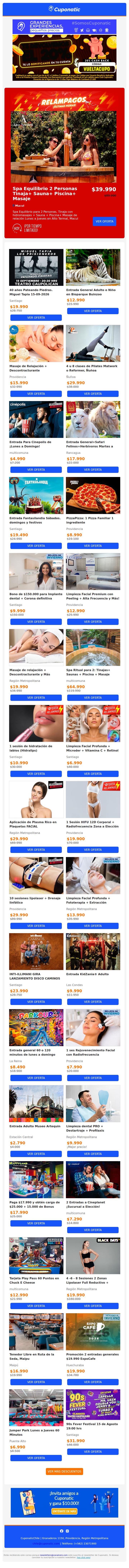 ¡Tu Compra Viene con 20% de Regreso! ➨ ¡Planes para el Martes!✨