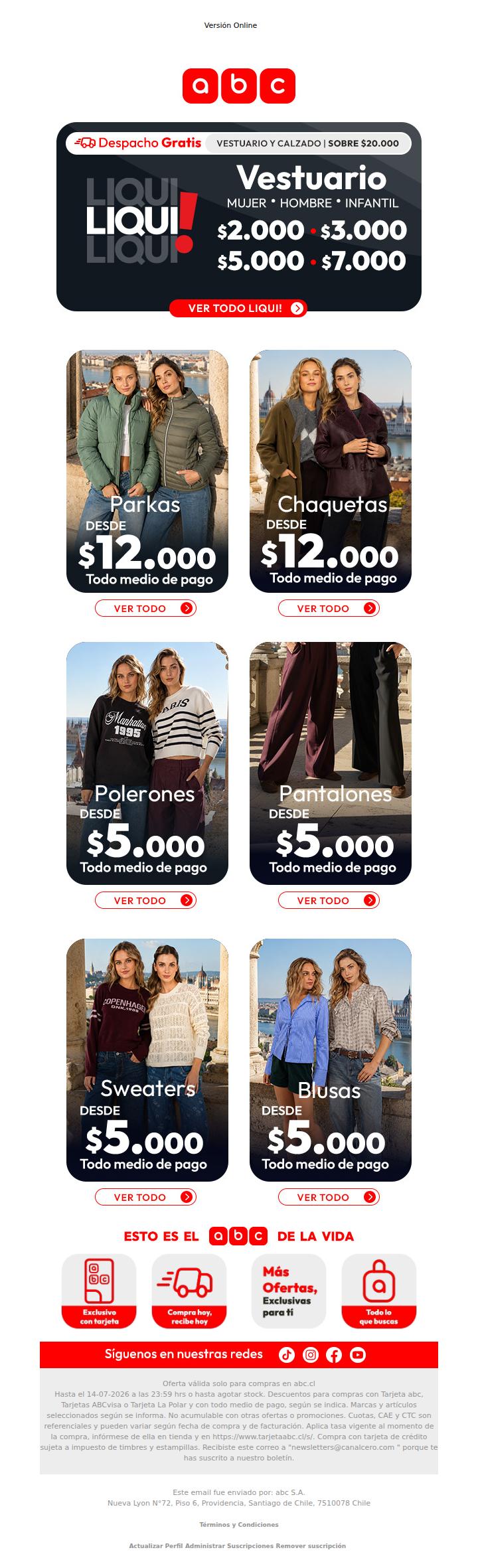 Moda mujer desde $3.000🧥