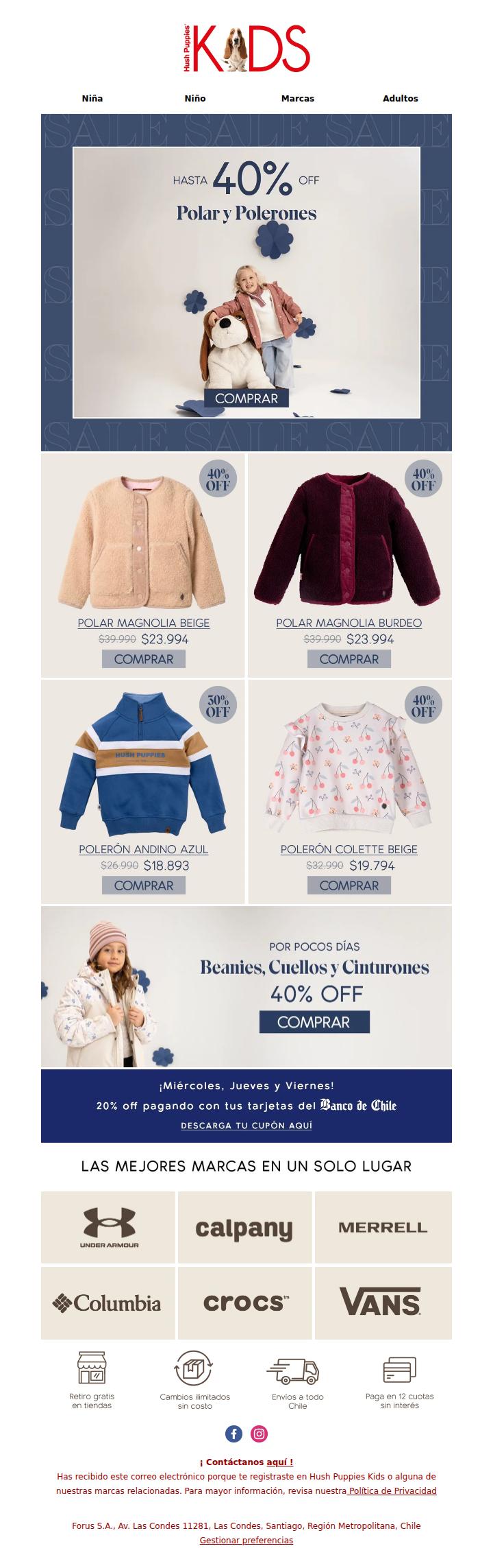 😎  Hasta 40% off en Polar y Polerones