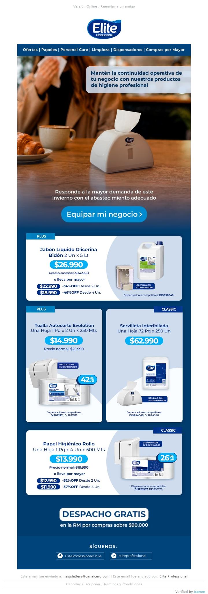 🔒 Con Elite Professional, tu operación no se detiene en invierno