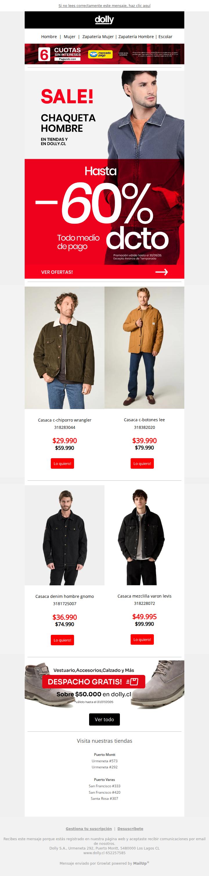 Hasta 60% dcto. en chaquetas🤩   