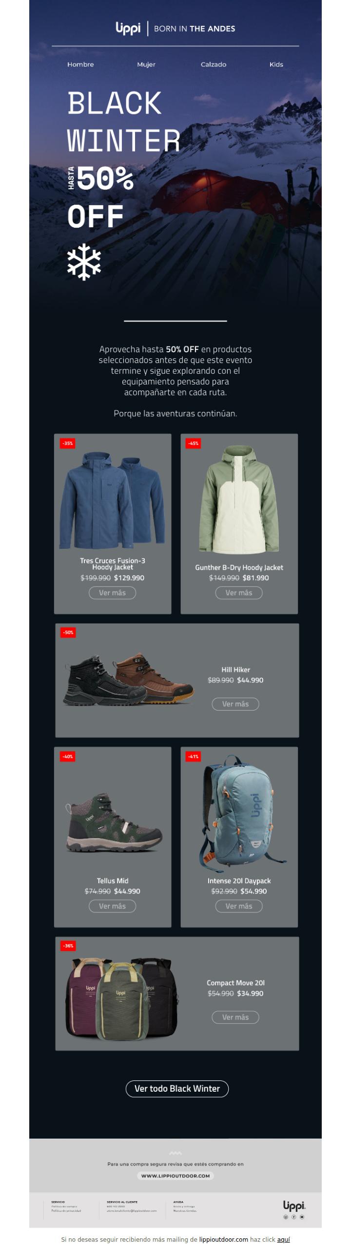 Últimas horas de Black Winter Sale